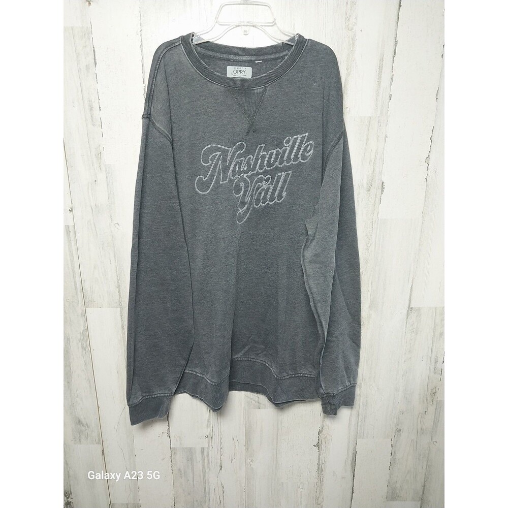 Grand Ole Opry Nashville Y'all Sweatshirt Grey Embroidered 2XL Unisex Men/ Women